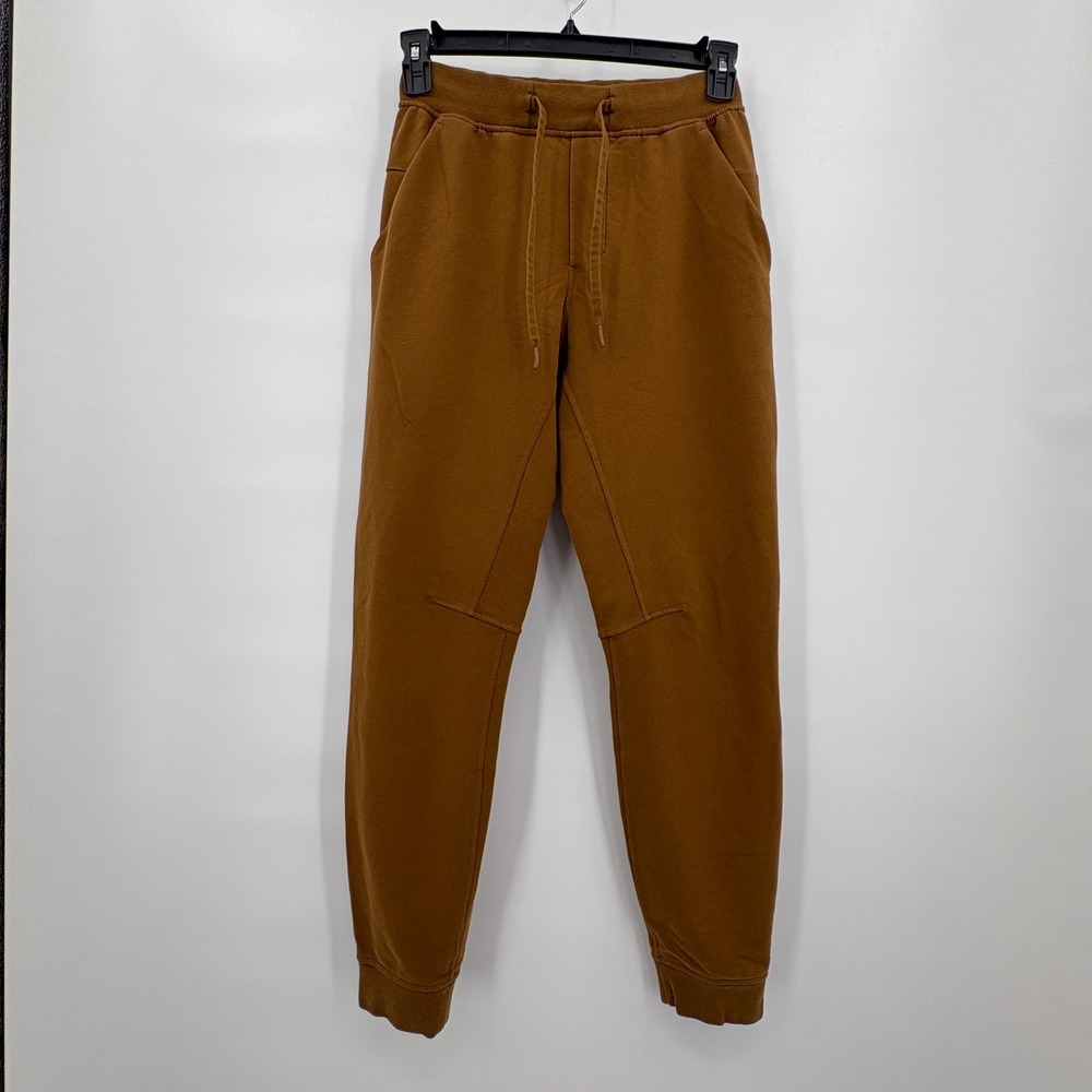 Lululemon Mens City Sweat Jogger Pants Gold Spice Brown Tapered Small S